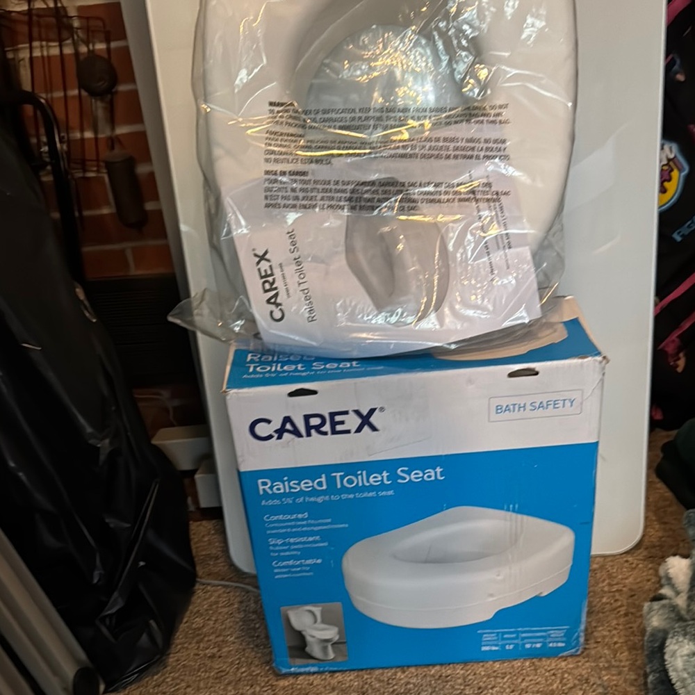 White Raised Toilet Seat